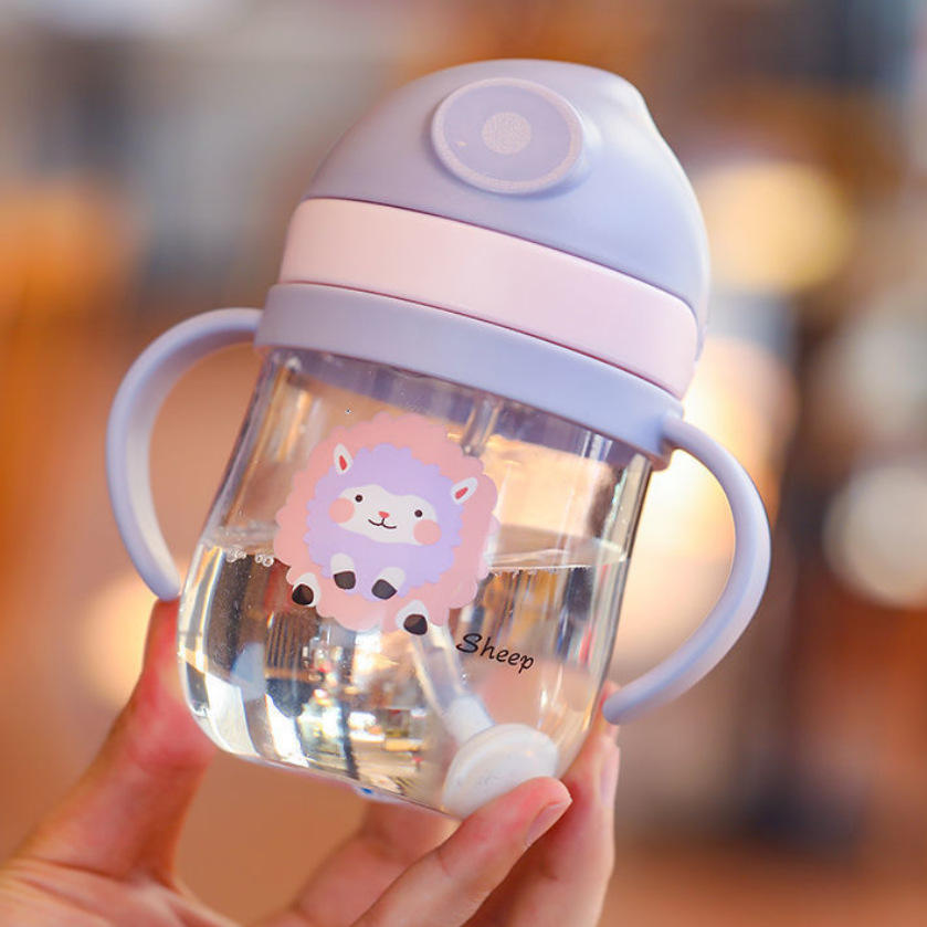 New Helboy water pot Picture of Children's Baby Training Cup Sippy Cup 250ml Pc Material Bpa Free Baby Water Bottle With Handle