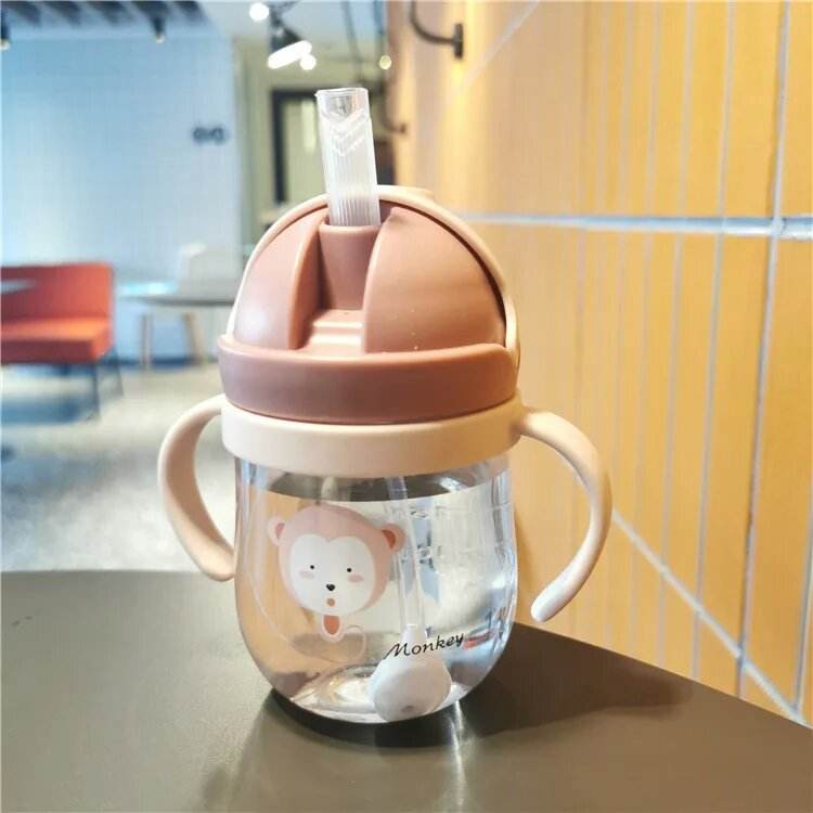 New Helboy water pot Picture of Children's Baby Training Cup Sippy Cup 250ml Pc Material Bpa Free Baby Water Bottle With Handle