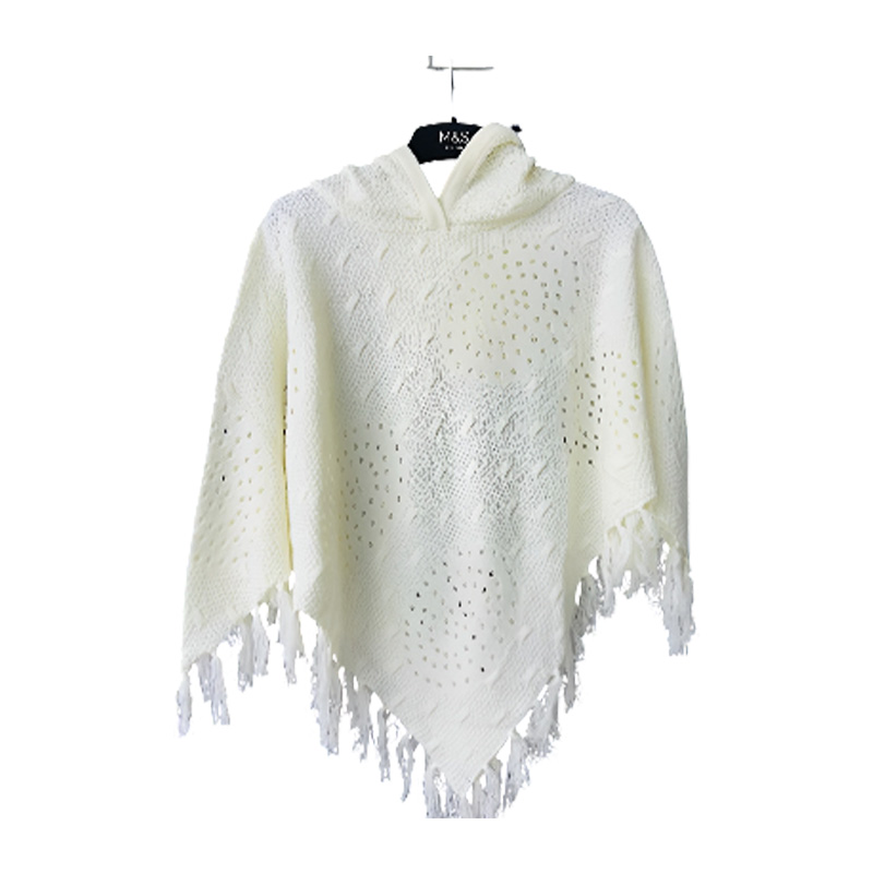 Picture of Beautiful High Quality Hoody Poncho Sweater(Crochet Work )