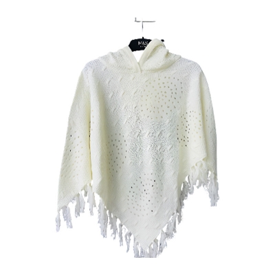 Picture of Beautiful High Quality Hoody Poncho Sweater(Crochet Work )