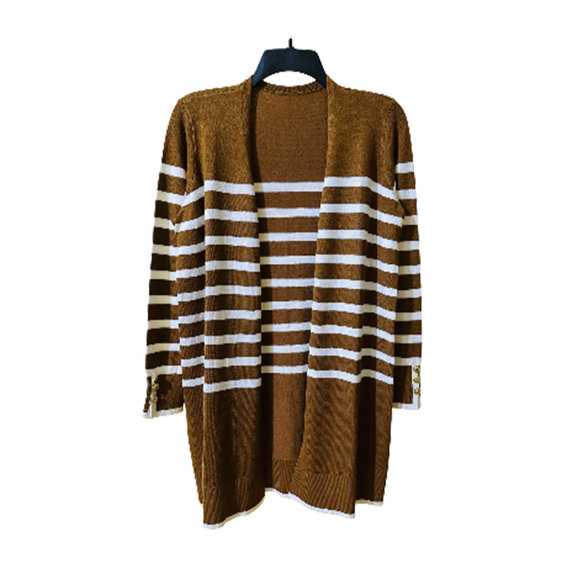 Picture of fantastic open dress cardigan with sleeve intersia