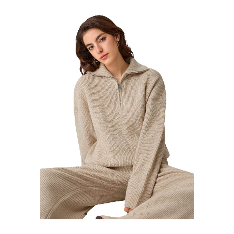 Picture of Winter Ladies dress & pant Half zipper pullover