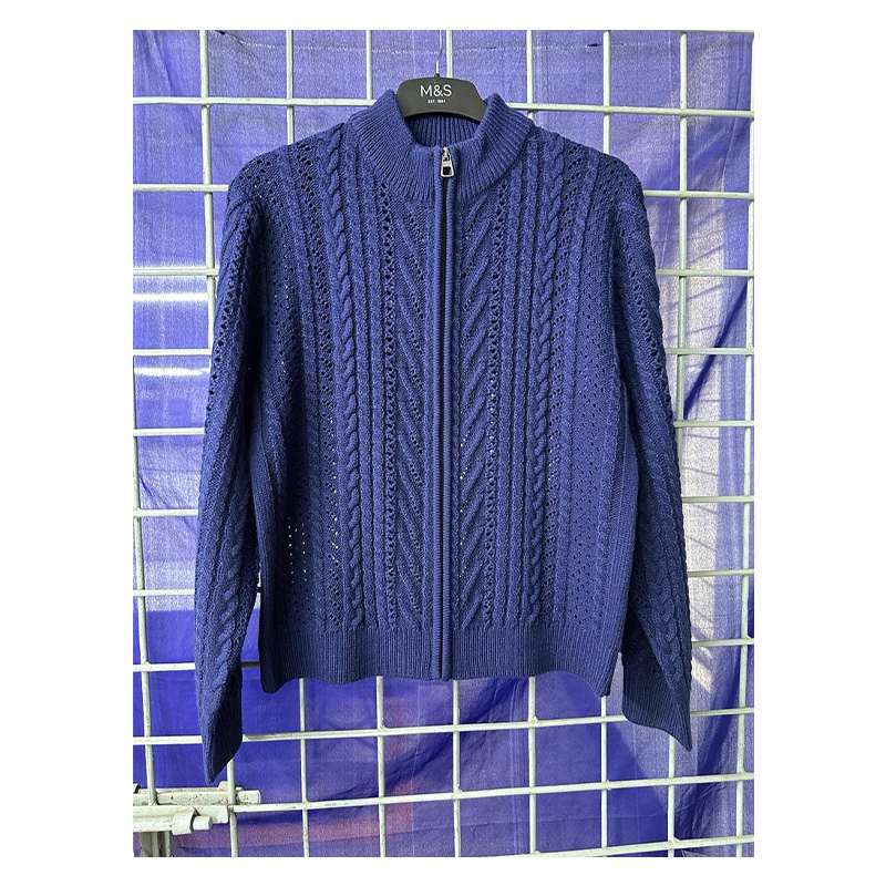 Picture of High Quality Winter Zipper Cardigan for Ladies Jacquard Knit Acrylic Wool Long Sleeve