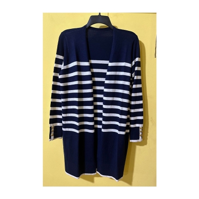 Picture of fantastic open dress cardigan with sleeve intersia