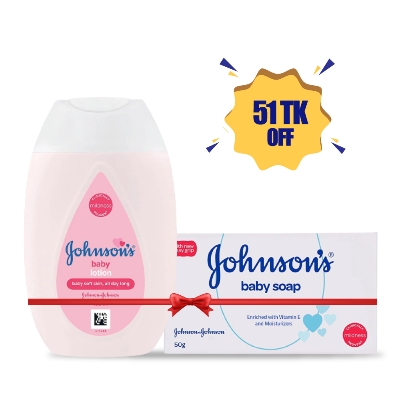 Johnson's Baby Lotion 100ml + Johnson's Baby Soap 50 gm IDConline shop bangladeshothoba.com Johnson's Baby Lotion 100ml + Johnson's Baby Soap 50 gm IDConline shop bangladeshothoba.com