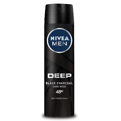 Picture of NIVEA MEN Body Spray Deep Black Charcoal  Dark Wood 150ml