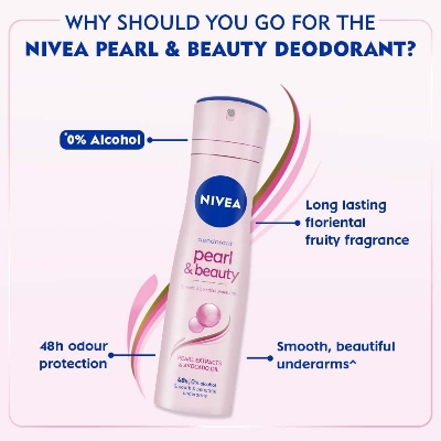 Picture of NIVEA Female Body Spray Pearl & Beauty 150ml Picture of NIVEA Female Body Spray Pearl & Beauty 150ml