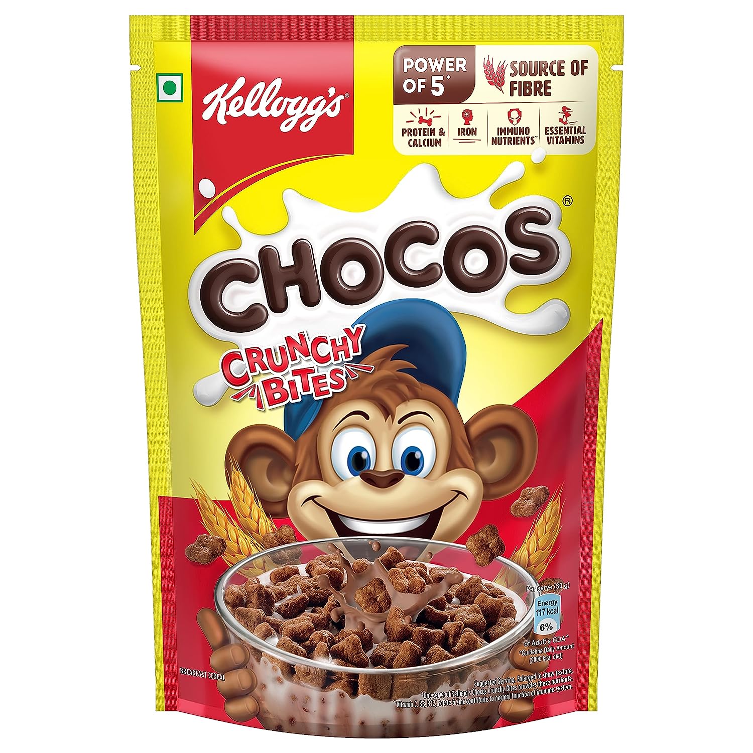Picture of Kellogg's Chocos Crunchy Bites Chocolate Breakfast Cereal 375gm Picture of Kellogg's Chocos Crunchy Bites Chocolate Breakfast Cereal 375gm