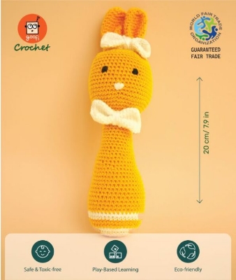 Picture of Goofi Bunny Rattle- Yellow (Bunny Jhunjhuni) Picture of Goofi Bunny Rattle- Yellow (Bunny Jhunjhuni)