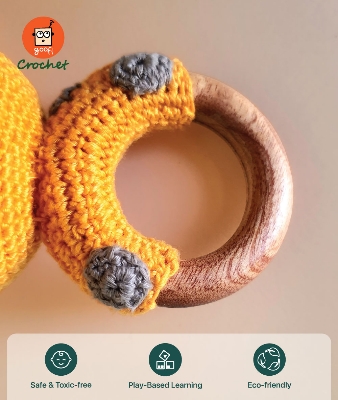 Picture of Wooden Goofi Crochet Giraffe Teether and Rattle (0 Months to 2 Years) Picture of Wooden Goofi Crochet Giraffe Teether and Rattle (0 Months to 2 Years)