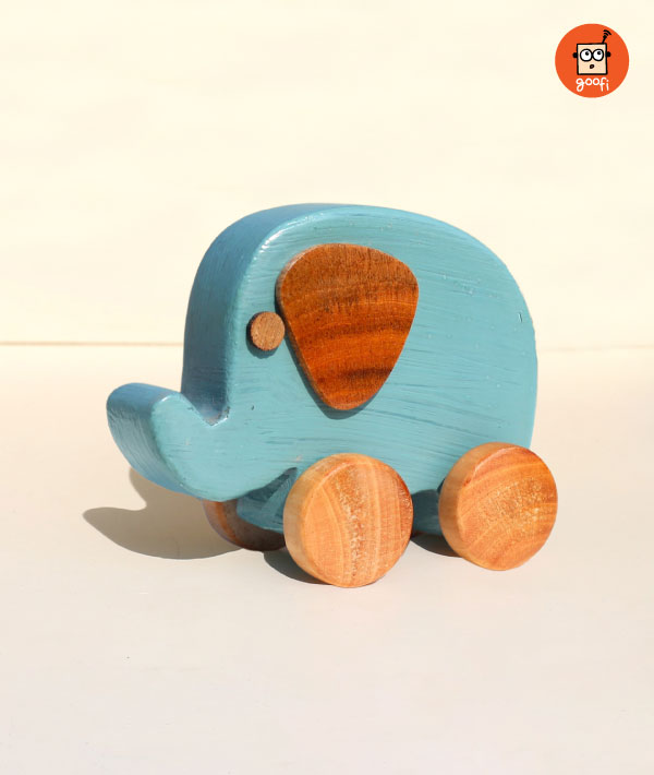 Picture of Elephant – Wooden Push Toy – Non-Toxic Paint Picture of Elephant – Wooden Push Toy – Non-Toxic Paint