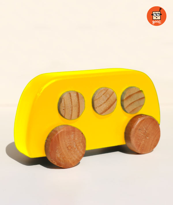 Picture of School Bus – Wooden Push Toy – Non-Toxic Paint Picture of School Bus – Wooden Push Toy – Non-Toxic Paint