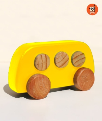 Picture of School Bus – Wooden Push Toy – Non-Toxic Paint Picture of School Bus – Wooden Push Toy – Non-Toxic Paint