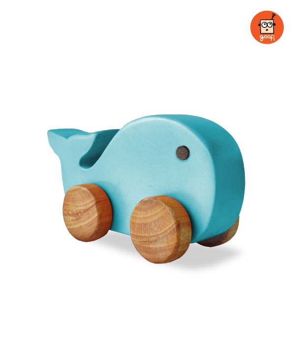 Picture of Whale – Wooden Push Toy – Non-Toxic Paint Picture of Whale – Wooden Push Toy – Non-Toxic Paint