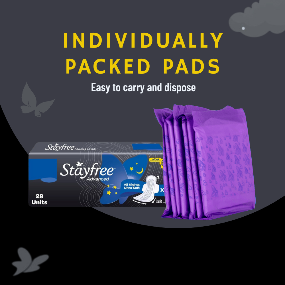 Stayfree Advanced All Nights Ultra-Soft XXL Sanitary Thin Napkins, with Wings 28 pads IDConline shop bangladeshothoba.com