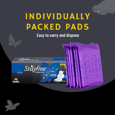 Stayfree Advanced All Nights Ultra-Soft XXL Sanitary Thin Napkins, with Wings 28 pads IDConline shop bangladeshothoba.com