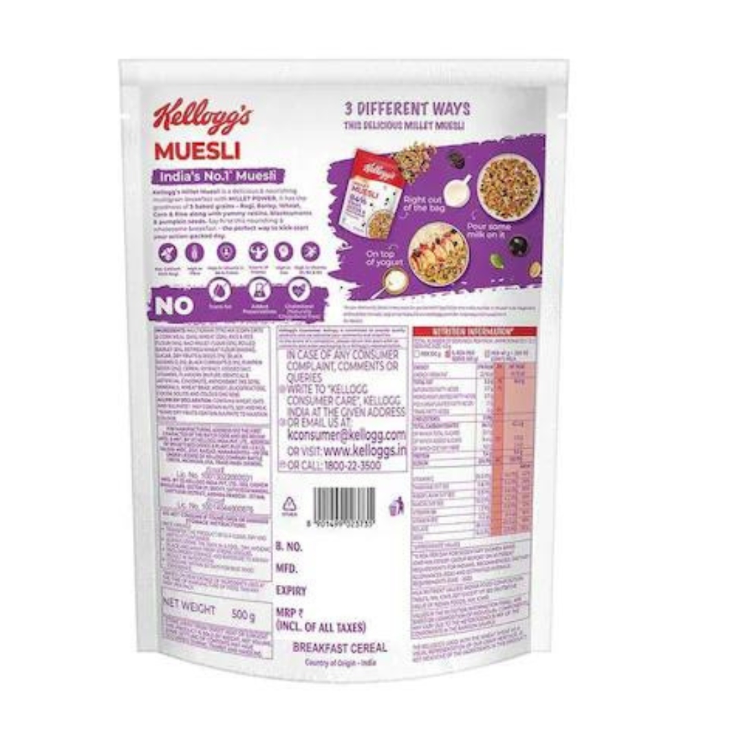 Picture of Kellogg's Millet Muesli Breakfast Cereal 500gm