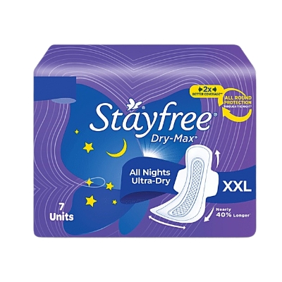Stayfree Dry-Max All Nights XXL Thin Sanitary Napkins, with Wings 7 pads IDConline shop bangladeshothoba.com Stayfree Dry-Max All Nights XXL Thin Sanitary Napkins, with Wings 7 pads IDConline shop bangladeshothoba.com