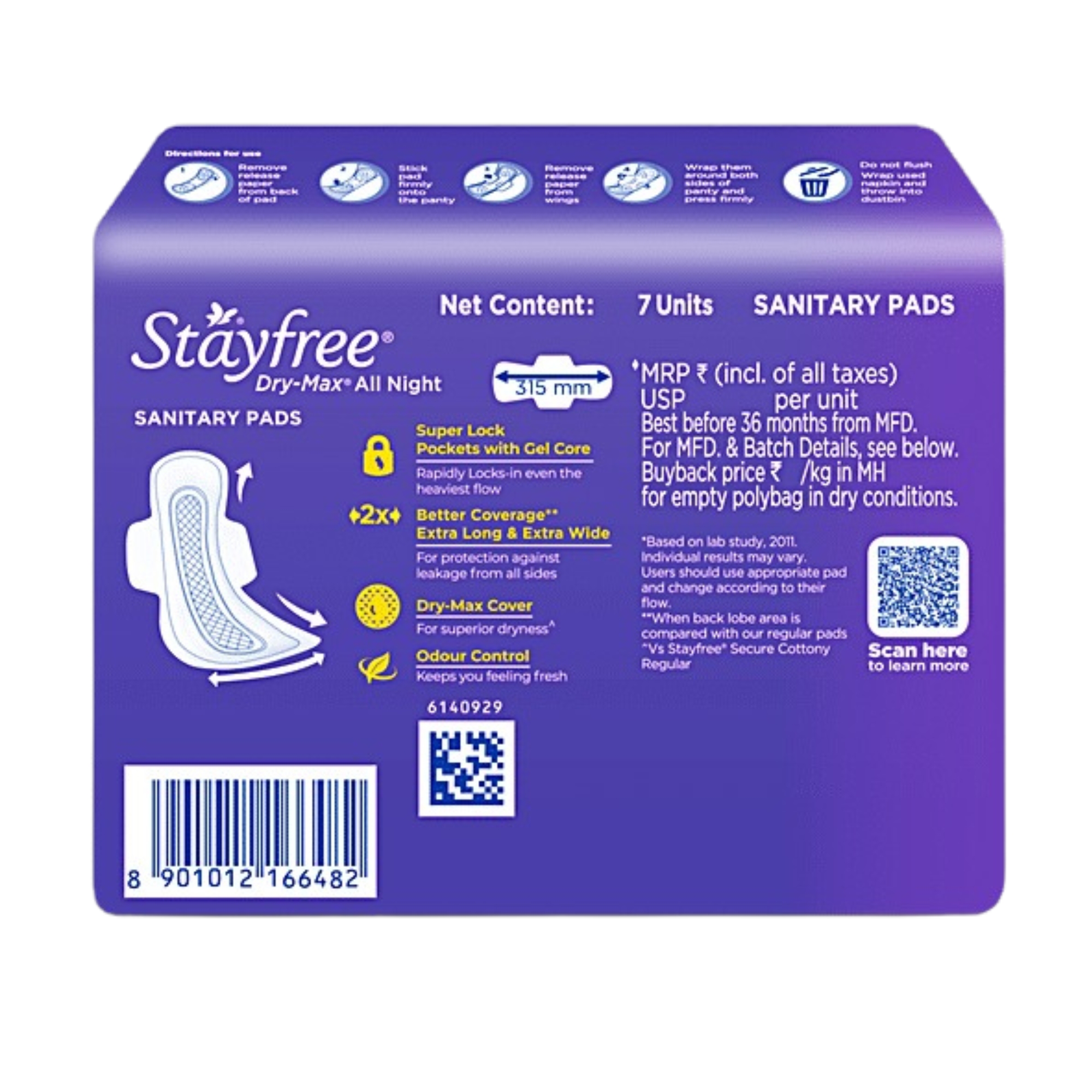 Stayfree Dry-Max All Nights XXL Thin Sanitary Napkins, with Wings 7 pads IDConline shop bangladeshothoba.com Stayfree Dry-Max All Nights XXL Thin Sanitary Napkins, with Wings 7 pads IDConline shop bangladeshothoba.com