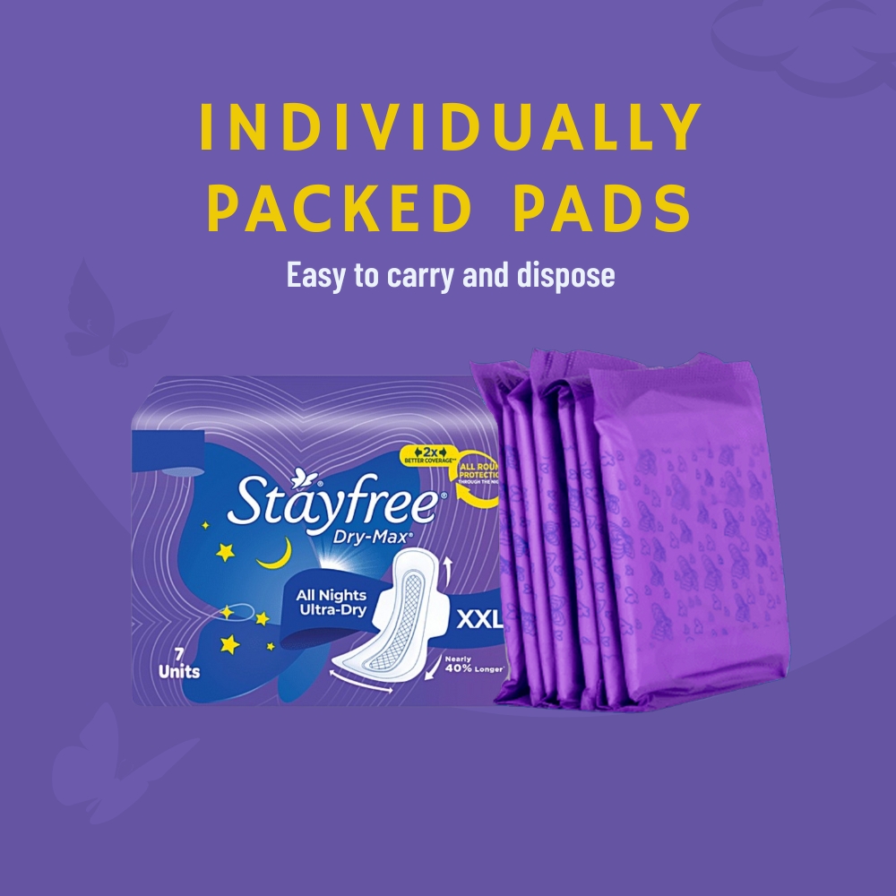 Stayfree Dry-Max All Nights XXL Thin Sanitary Napkins, with Wings 7 pads IDConline shop bangladeshothoba.com Stayfree Dry-Max All Nights XXL Thin Sanitary Napkins, with Wings 7 pads IDConline shop bangladeshothoba.com