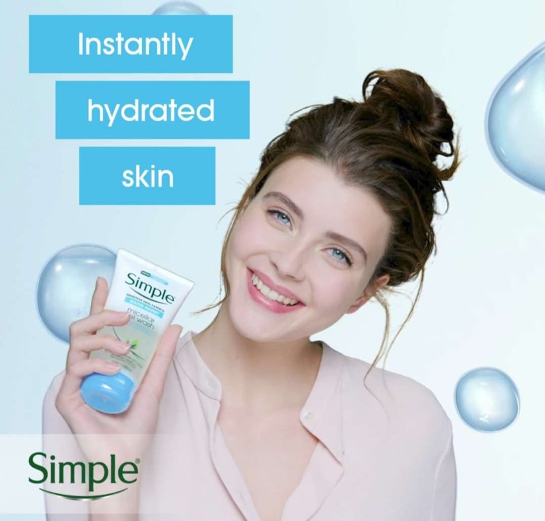 Picture of International UK product Simple micellar facial gel wash used for male/ female - 150 ml e