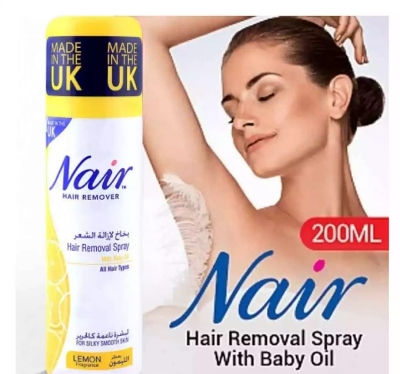 Picture of International UK product unwanted Hair removal spray Nair lemon fragrance used for male/ female - 200 ml