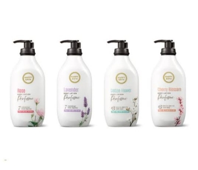 Picture of International Korean product Happy Bath Rose Body Lotion used for male/ female - 450 ml