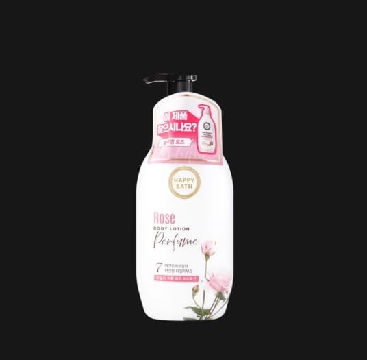 Picture of International Korean product Happy Bath Rose Body Lotion used for male/ female - 450 ml