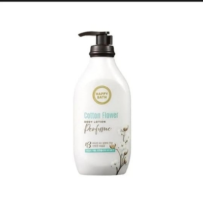 Picture of International Korean product Happy Bath cotton flower Body Lotion used for male/ female - 450 ml