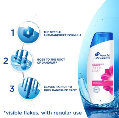 Picture of International UAE product Hair care Head & shoulders smooth and silky shampoo used for male/ female - 400 ml