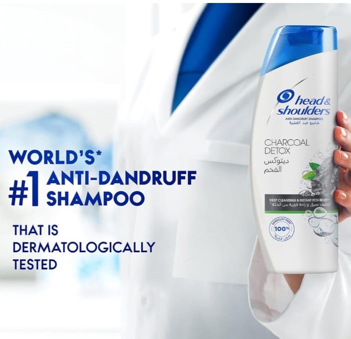 Picture of International UAE product Hair care Head & shoulders CHARCOUL DETOX shampoo used for male/ female - 400 ml