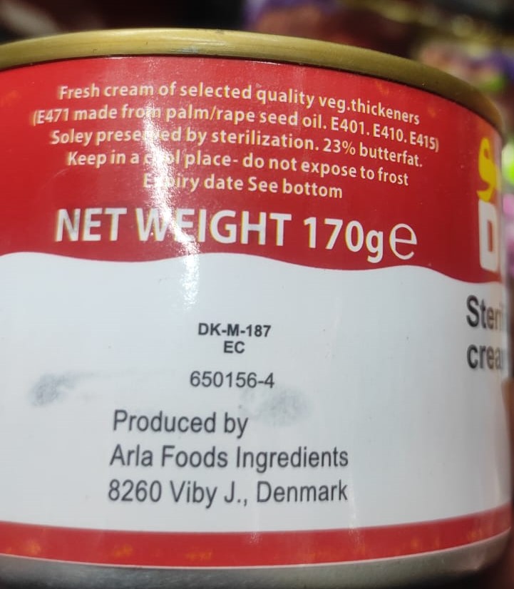 Picture of International Denmark Product Dano Sterlized Creamy Cooking Cream - 170 gm