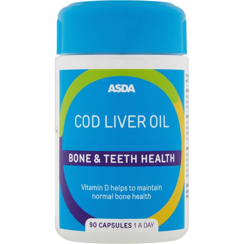 Picture of ASDA Cod Liver Oil Bone & Teeth Health Capsules