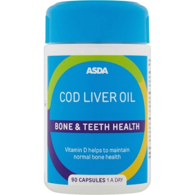 Picture of ASDA Cod Liver Oil Bone & Teeth Health Capsules