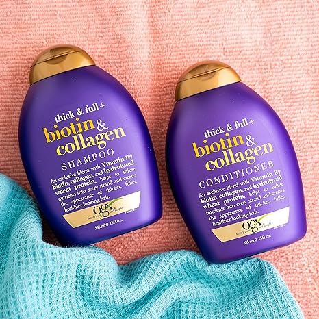 Picture of International European product Hair care Ogx thick & Full +Biotin & Collagen Conditioner used for male/ female - 385 ml