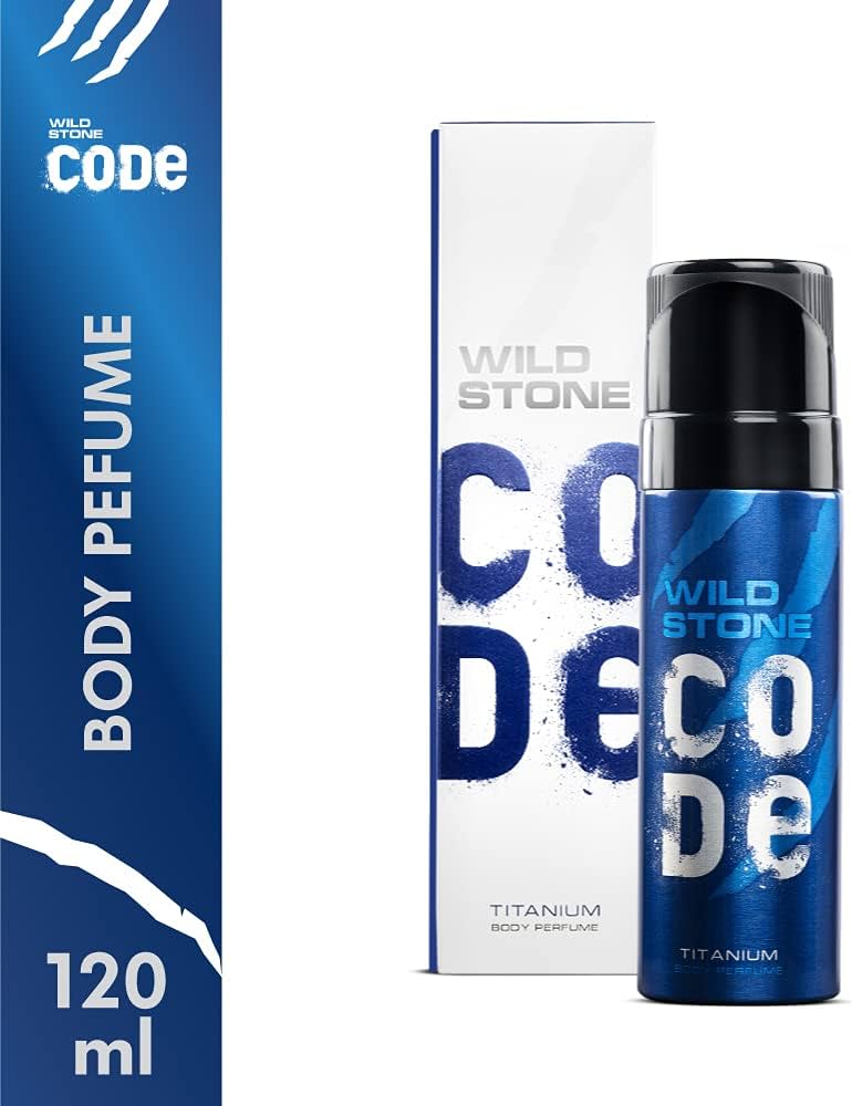 Picture of International Indian Product Wilde Stone Code Titanium Body Perfume for Men, 120ml