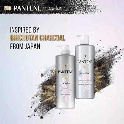Picture of International Thailand Pantene Micellar Detox & Scalp Cleanse White Charcoal Extract Scalp Shampoo 530ml