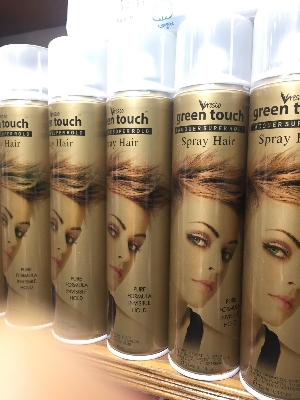 Picture of International UK product Hair care Green Touch hair spray used for male/female - 300 ml