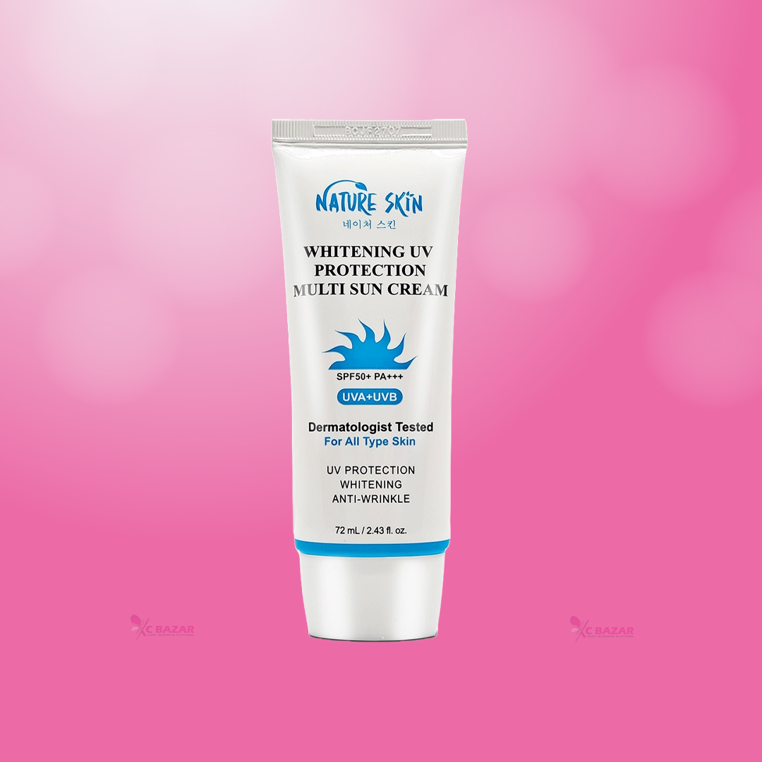 Picture of International Korean Product Skin care SUN CREAM Nature skin Whitening Uv sun Protection cream SPF 50+ used for male/female - 72 ml