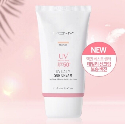 Picture of International Korean Product Skin care SUN CREAM Macqueen Newyork MONY Matt Finish sun cream SPF 50+ used for male/female - 50 gm