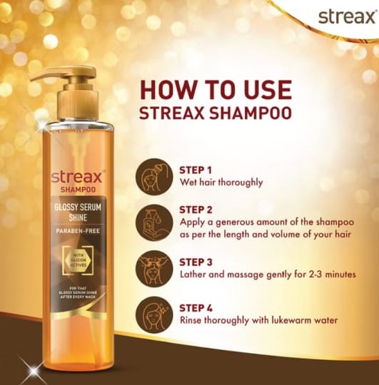Picture of International Indian Product Streax Glossy Serum Shine Shampoo, 240 ml