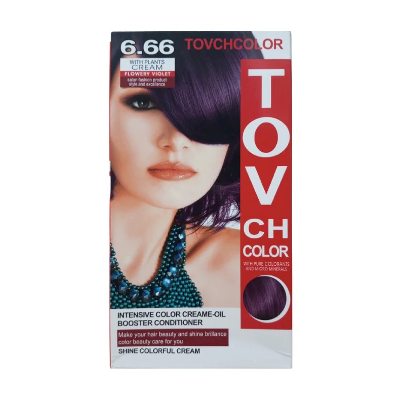 Picture of International Hair styling China product TOVCHCOLOR hair color used for male / female shade no 6.66 - 80 ml X 2