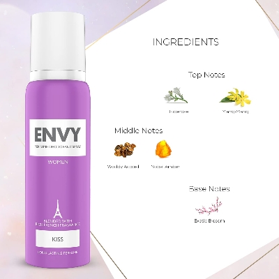 Picture of ENVY Kiss Deodorant - 120ML | Long Lasting Deo Perfume Spray For Women
