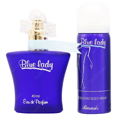 Picture of International UAE product Body perfume perty scent Rasasi Blue lady for female - 40+30 ml
