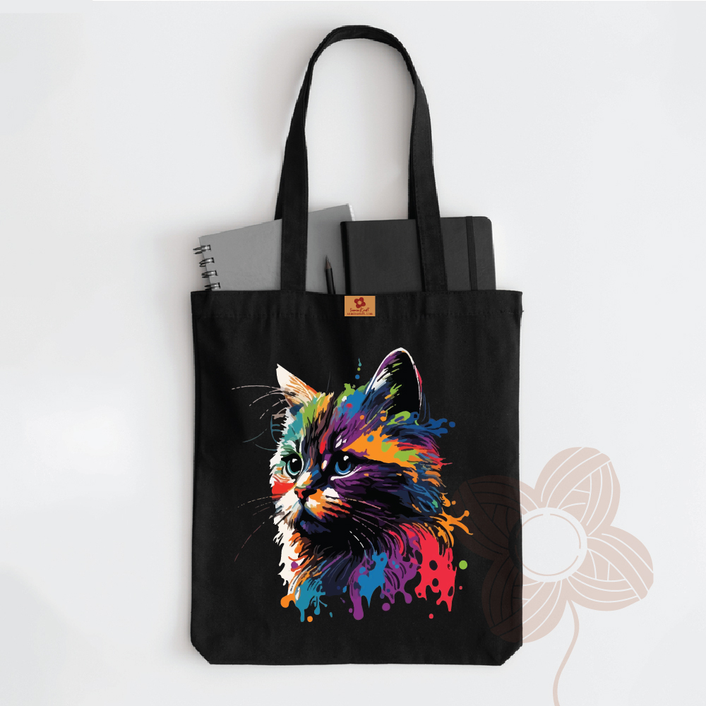 Picture of SamiaCraft Beautiful New Designed Cotton Canvas Tote Bag with Zipper for Women & Students University, College Fashion