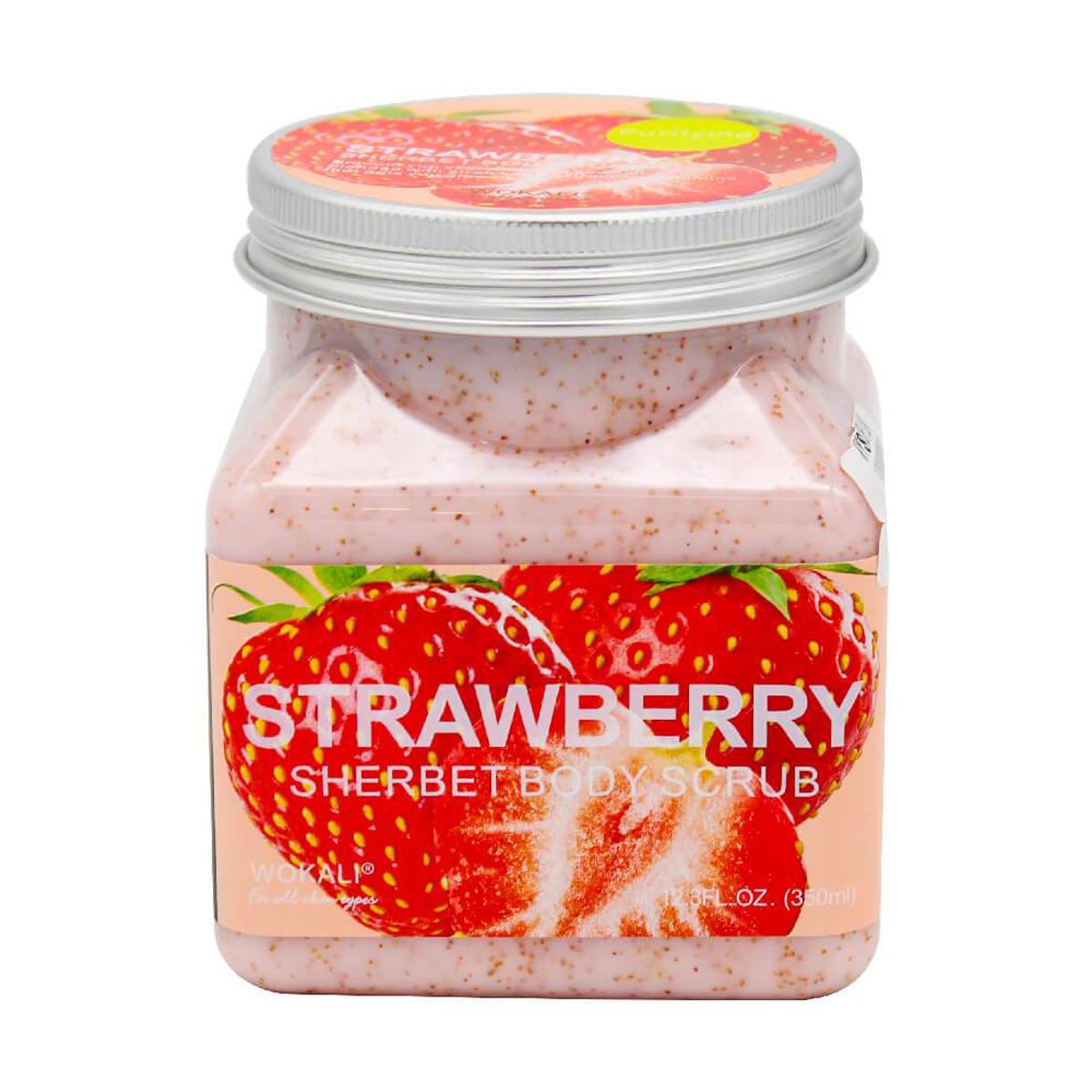 Picture of STRAWBERRY body scrub used for male female - 350 ml