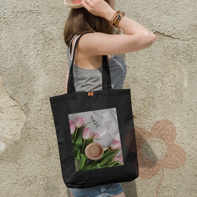 Picture of SamiaCrafts Canvas Tote Bag Exclusive Design Shopping Bag /College University Bag, Tote Bag with Zipper