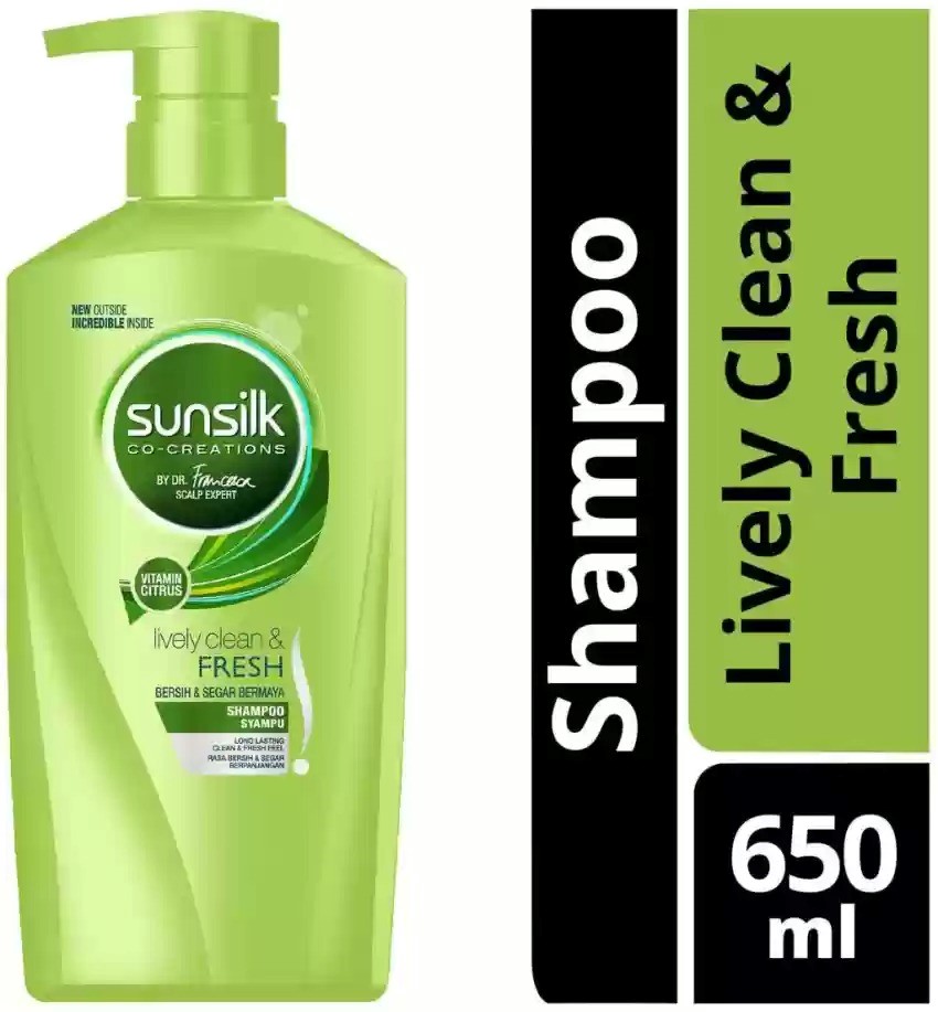 Picture of International Thailand product hair care product Sunsilkse shampoo Lively clean and fresh used for male/ female - 625 ml