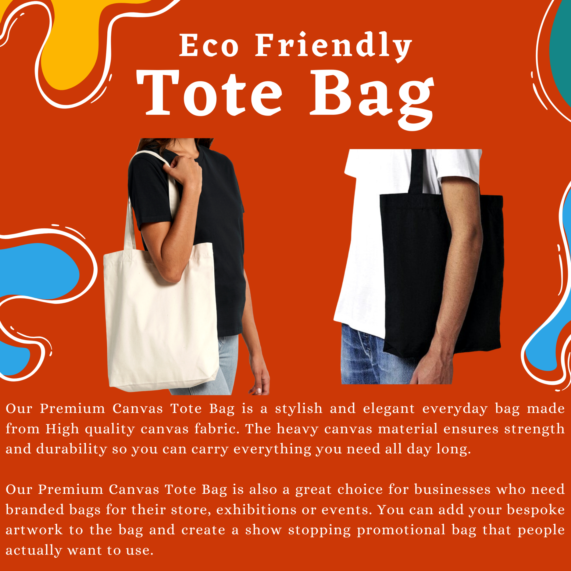 Picture of Samia Crafts 13/14 Fashionable Simple Plain Solid Black Color Top Handle Stylish Canvas Tote Bag With Zipper - Hand and Shoulder Bag