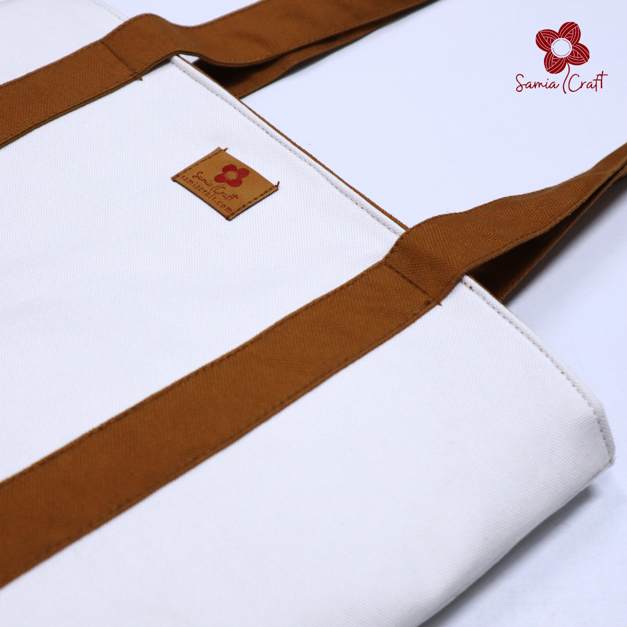 Picture of Samia Craft Exclusive Design Fashionable Canvas Shopping Bag with Zipper for Women and College - University Students